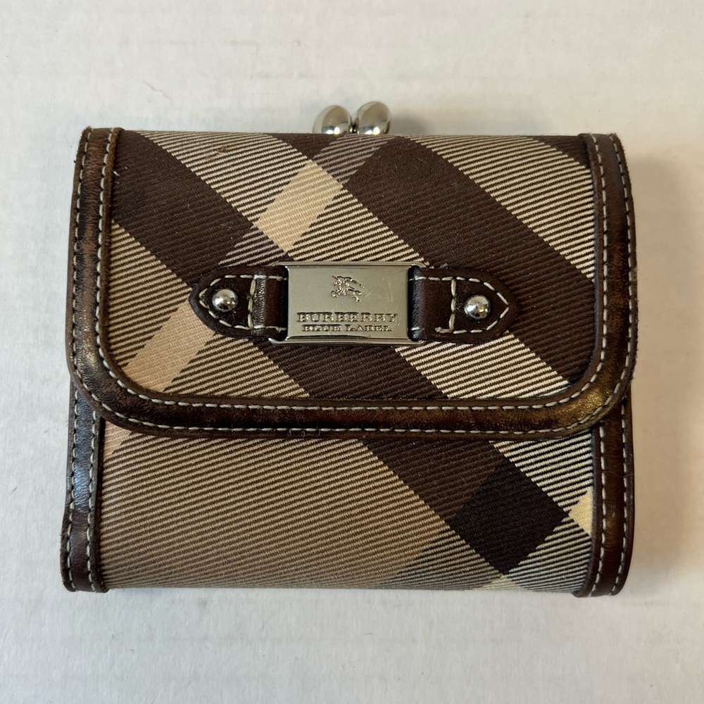 Burberry Blue Label Plaid KISSLOCK  Wallet‎